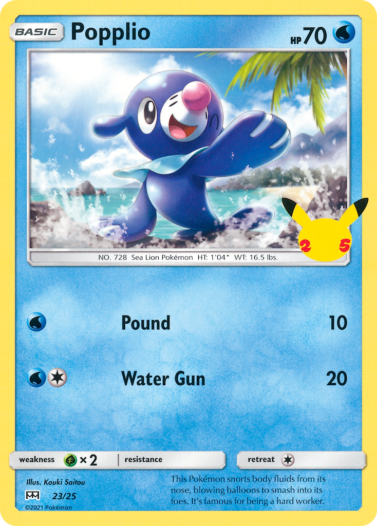Popplio – McDonald's Collection 2021 23/25 Pokémon card