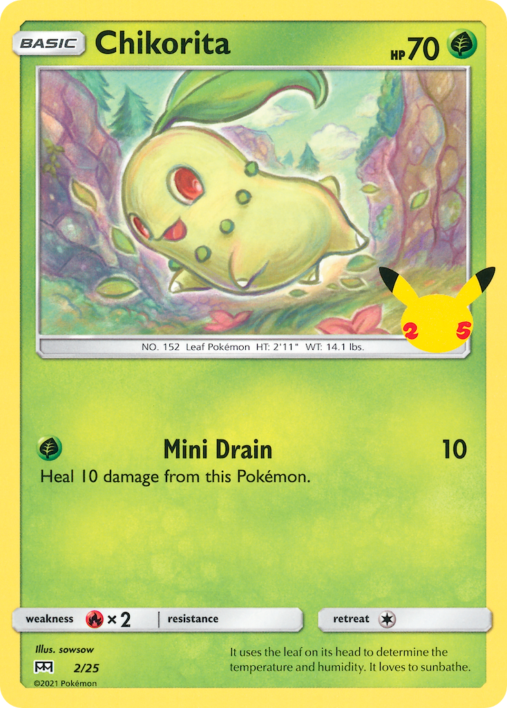 Chikorita – McDonald's Collection 2021 2/25 Pokémon card