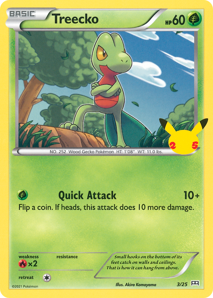 Treecko – McDonald's Collection 2021 3/25 Pokémon card