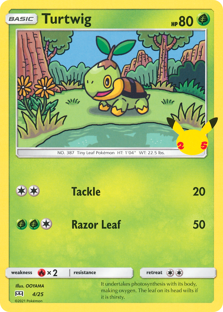 Turtwig – McDonald's Collection 2021 4/25 Pokémon card
