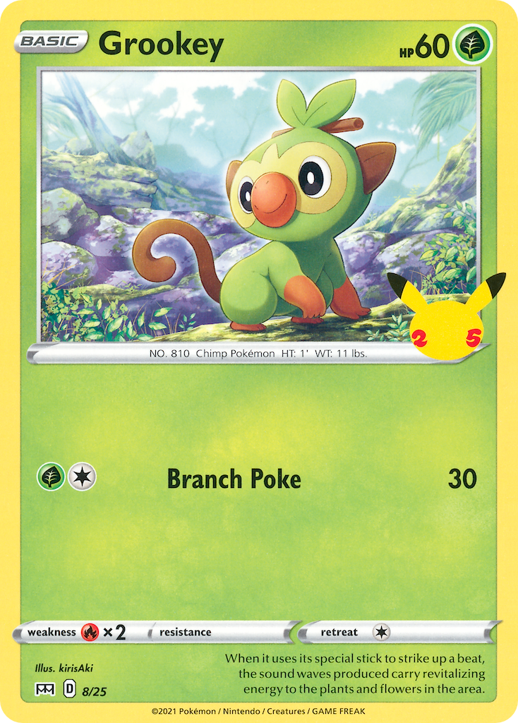 Grookey – McDonald's Collection 2021 8/25 Pokémon card