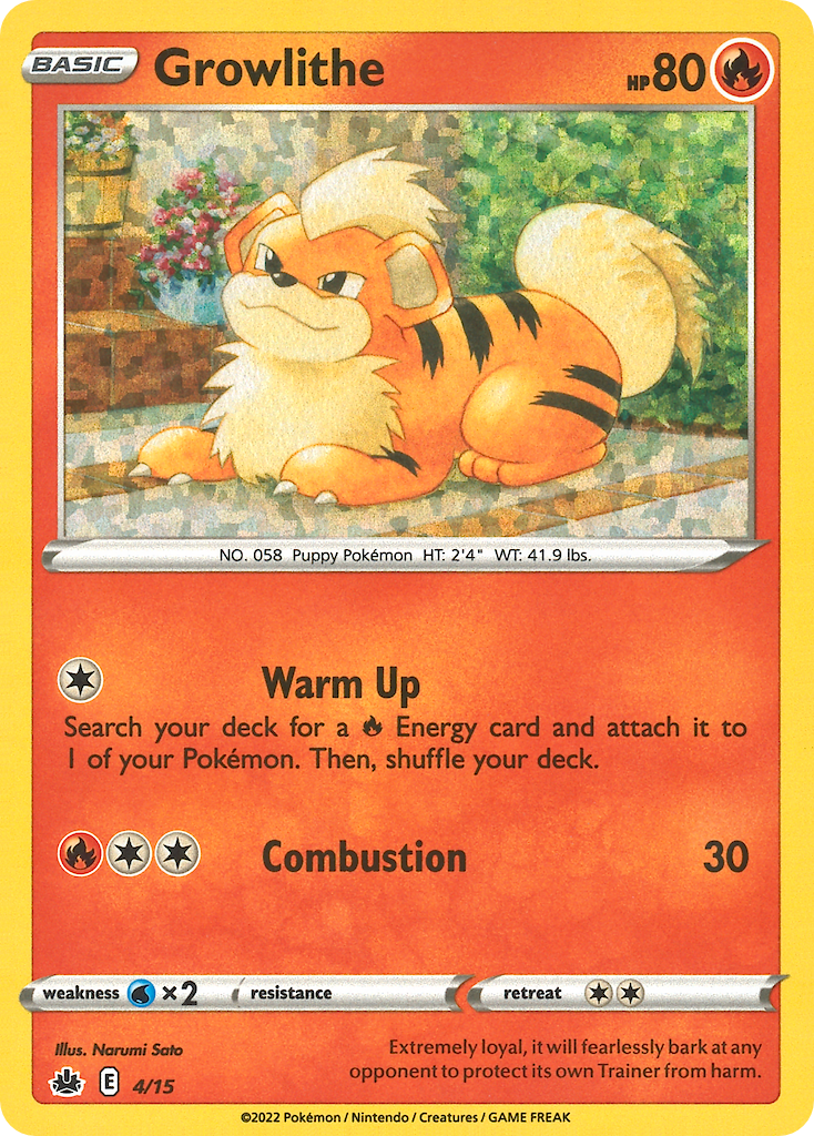 Growlithe – McDonald's Collection 2022 4/15 Pokémon card