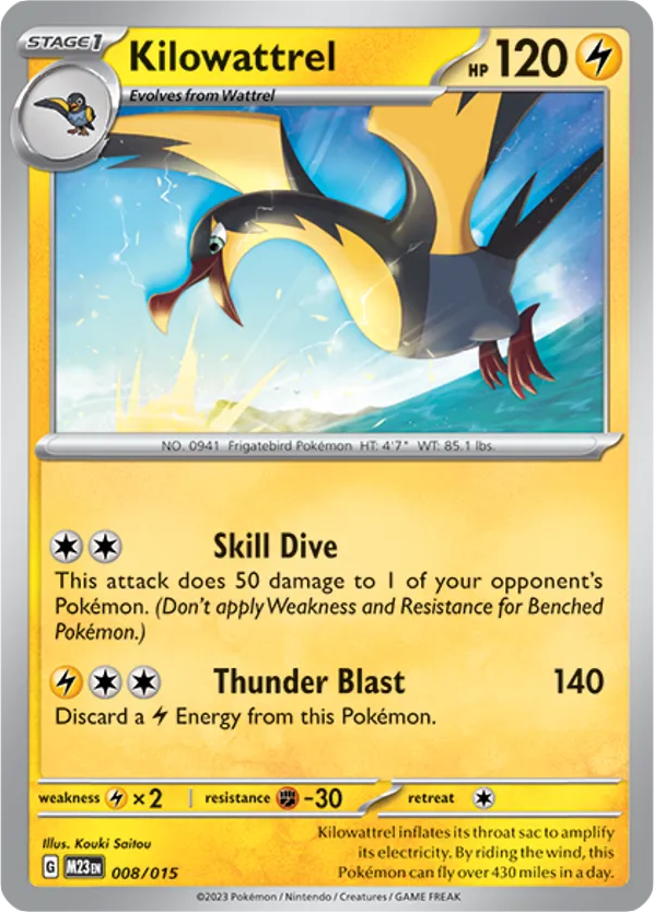 Kilowattrel – McDonald's Collection 2023 008/015 Pokémon card
