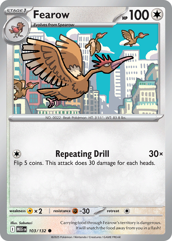 Fearow – Mega Evolution 103/132 Pokémon card