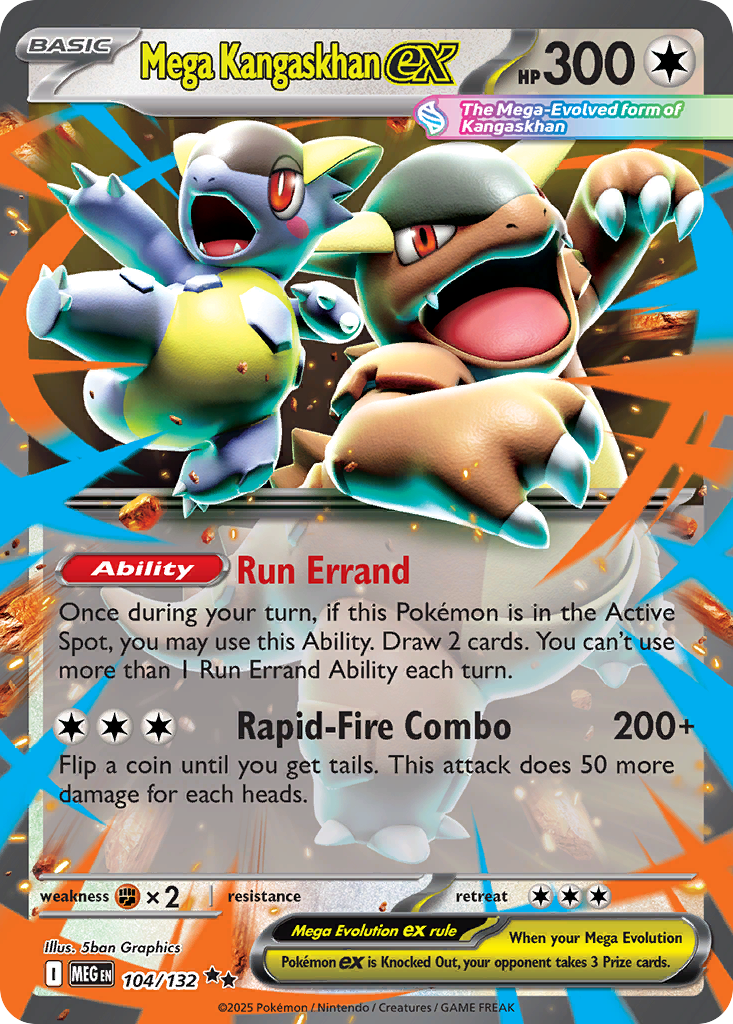 Mega Kangaskhan ex – Mega Evolution 104/132 Pokémon card