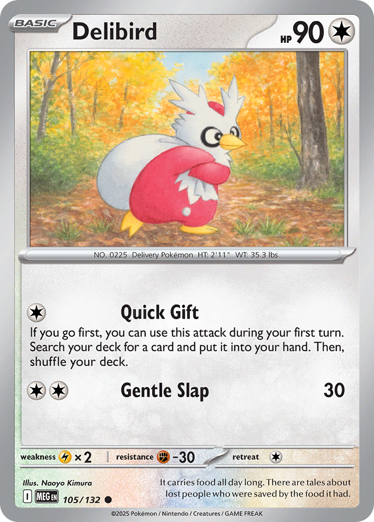 Delibird – Mega Evolution 105/132 Pokémon card
