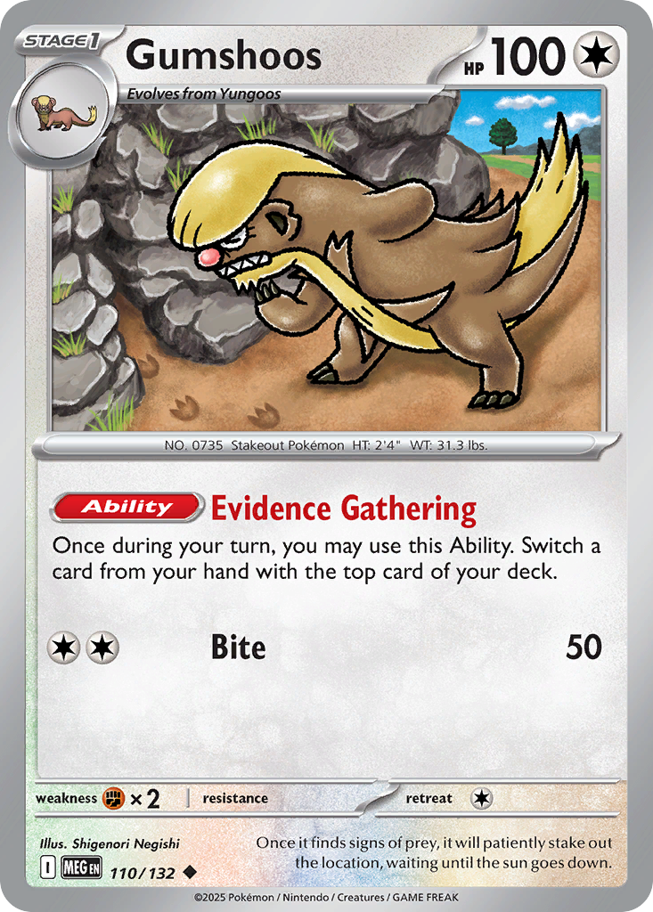 Gumshoos – Mega Evolution 110/132 Pokémon card