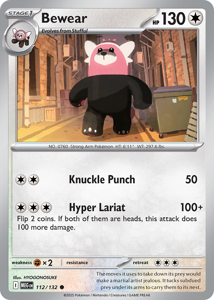 Bewear – Mega Evolution 112/132 Pokémon card