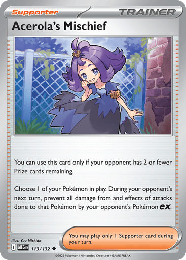 Acerola's Mischief - Mega Evolution 113