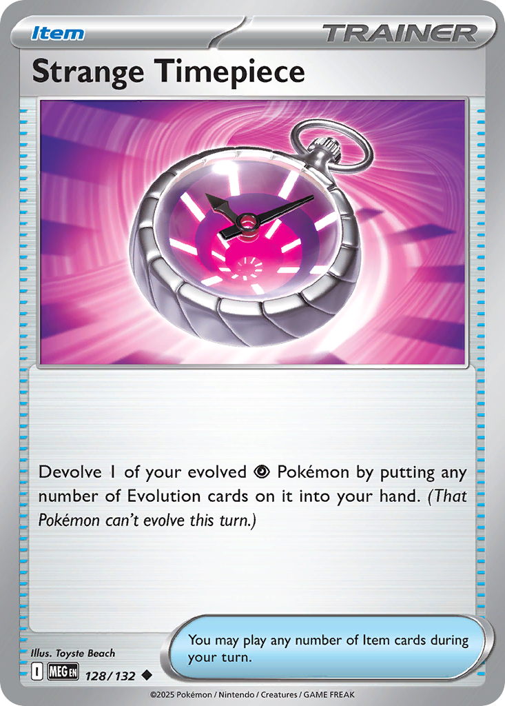 Strange Timepiece – Mega Evolution 128/132 Pokémon card