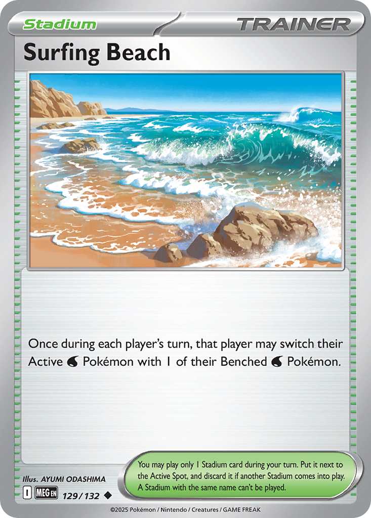 Surfing Beach – Mega Evolution 129/132 Pokémon card