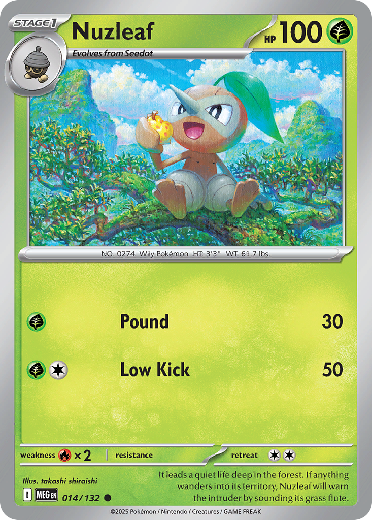 Nuzleaf – Mega Evolution 014/132 Pokémon card