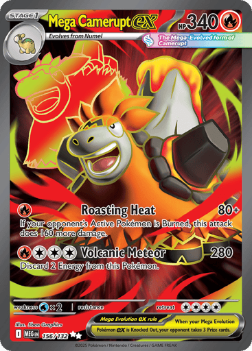Mega Camerupt ex - Mega Evolution 156