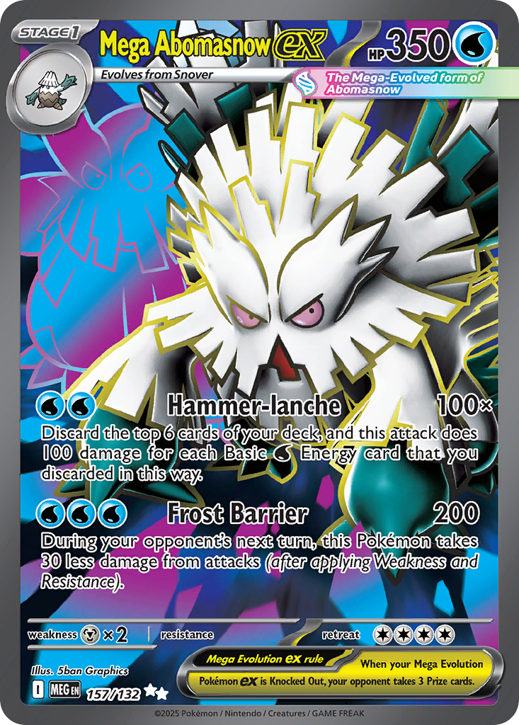 Mega Abomasnow ex – Mega Evolution 157/132 Pokémon card