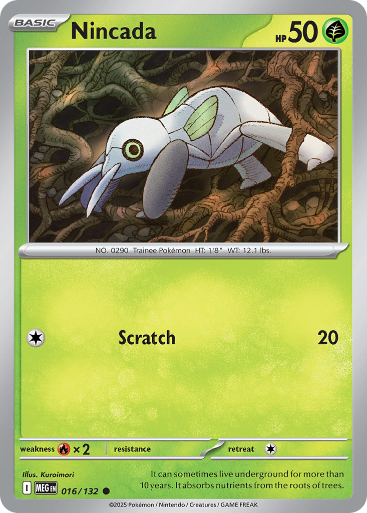 Nincada – Mega Evolution 016/132 Pokémon card
