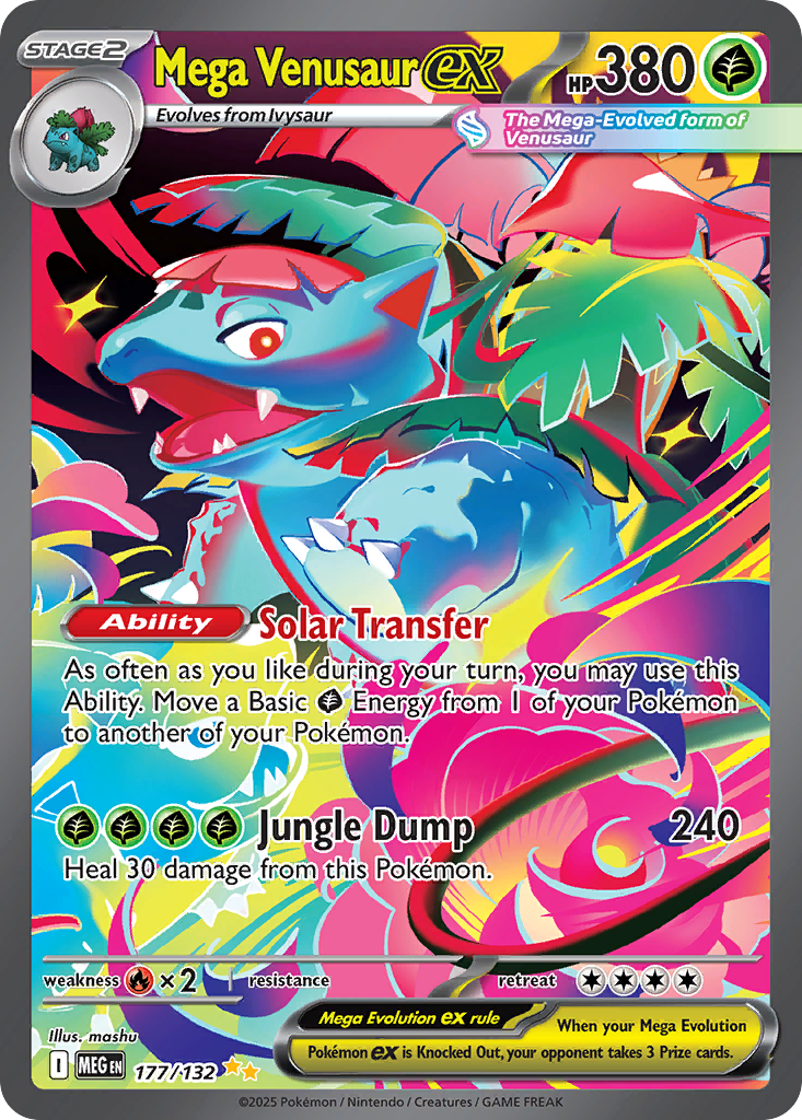 Mega Venusaur ex – Mega Evolution 177/132 Pokémon card