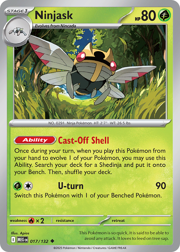 Ninjask – Mega Evolution 017/132 Pokémon card