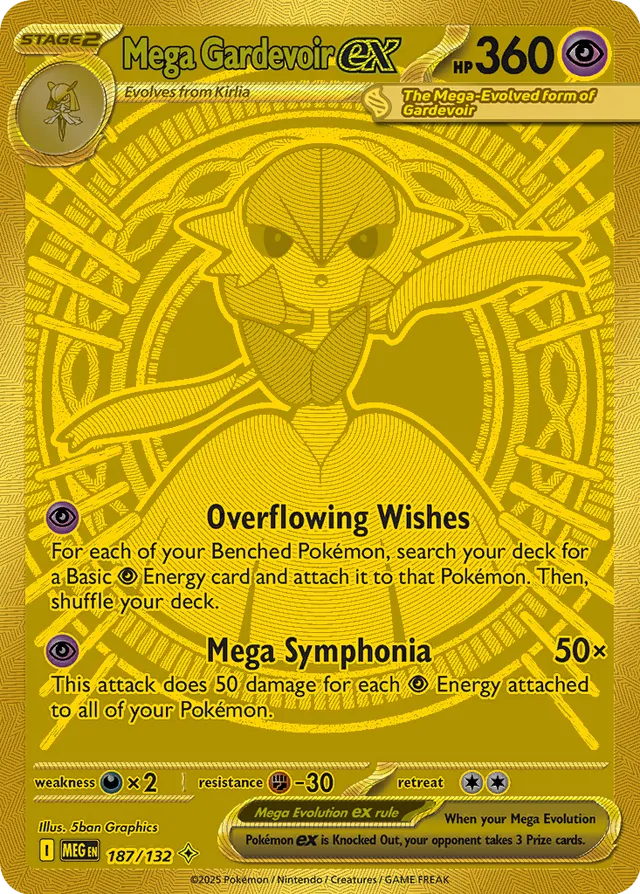 Mega Gardevoir ex – Mega Evolution 187/132 Pokémon card