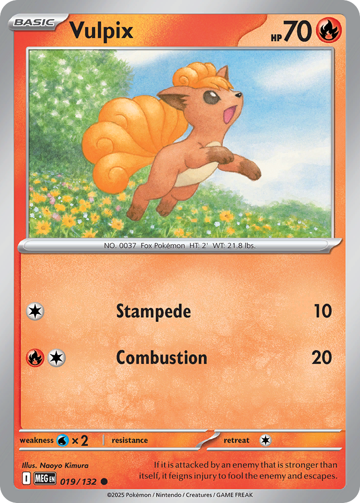 Vulpix – Mega Evolution 019/132 Pokémon card