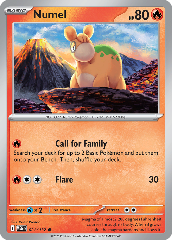 Numel – Mega Evolution 021/132 Pokémon card