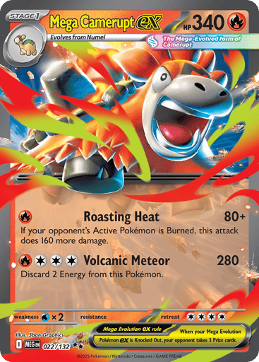 Mega Camerupt ex - Mega Evolution 22