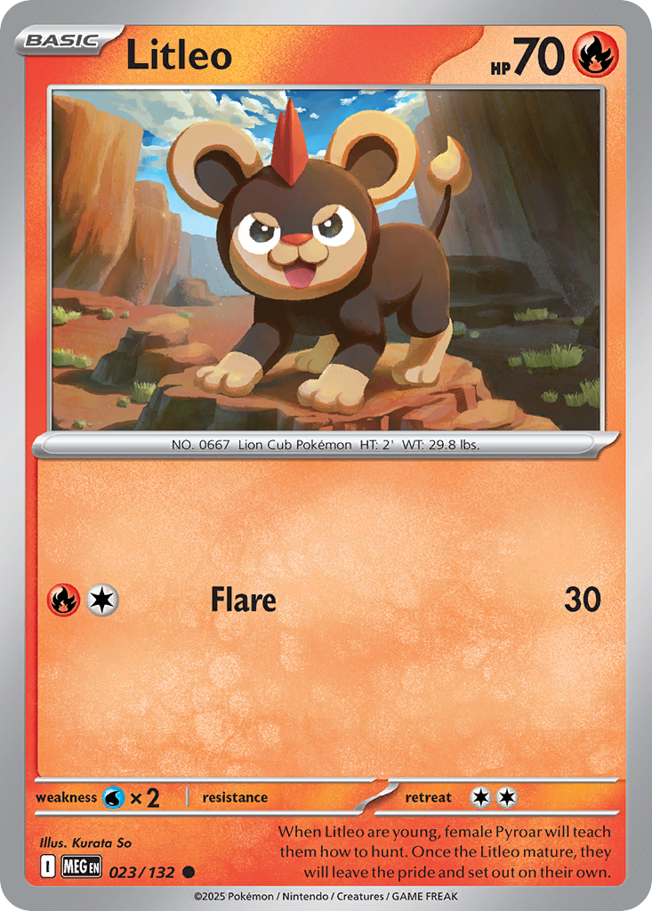 Litleo – Mega Evolution 023/132 Pokémon card