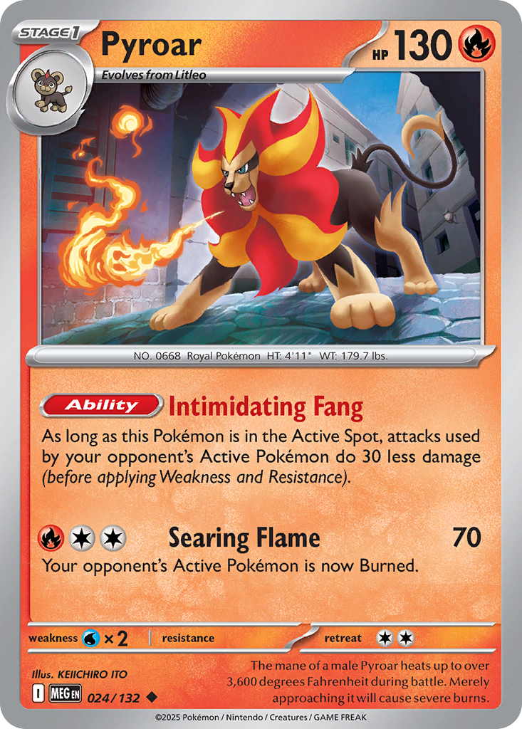 Pyroar – Mega Evolution 024/132 Pokémon card