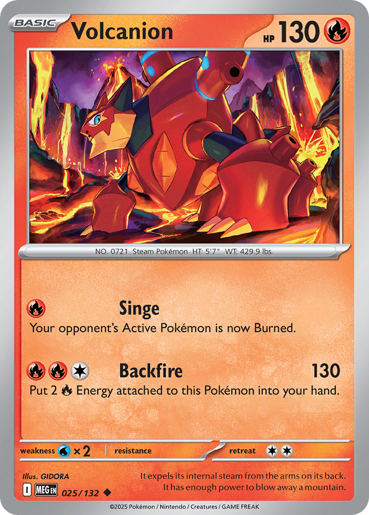 Volcanion – Mega Evolution 025/132 Pokémon card