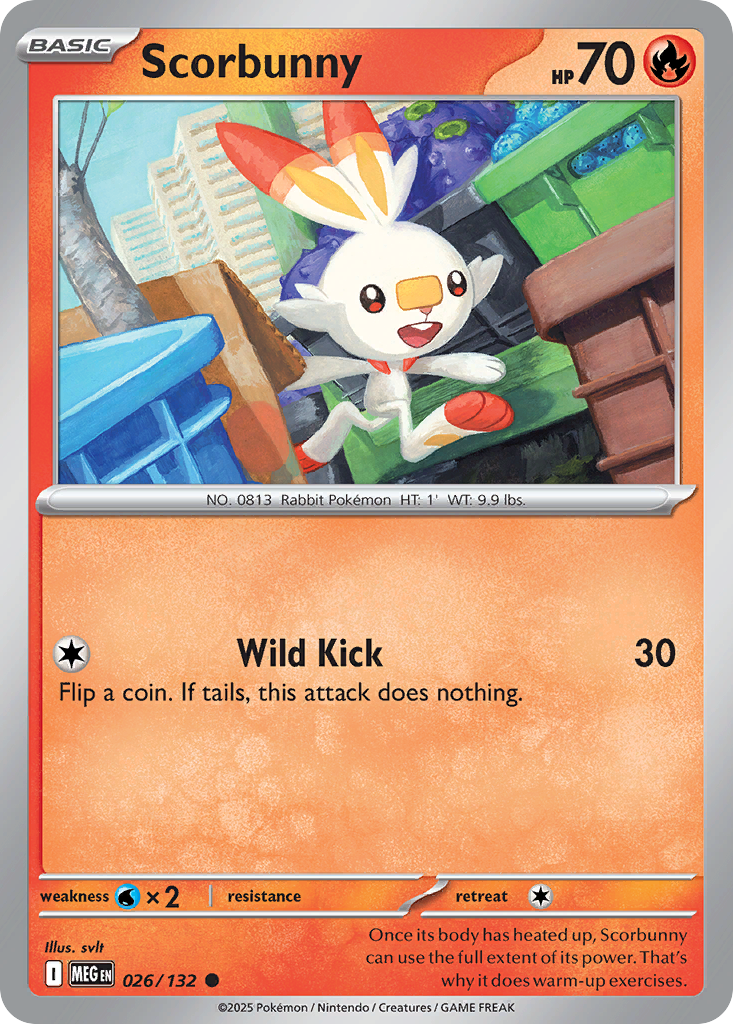Scorbunny – Mega Evolution 026/132 Pokémon card