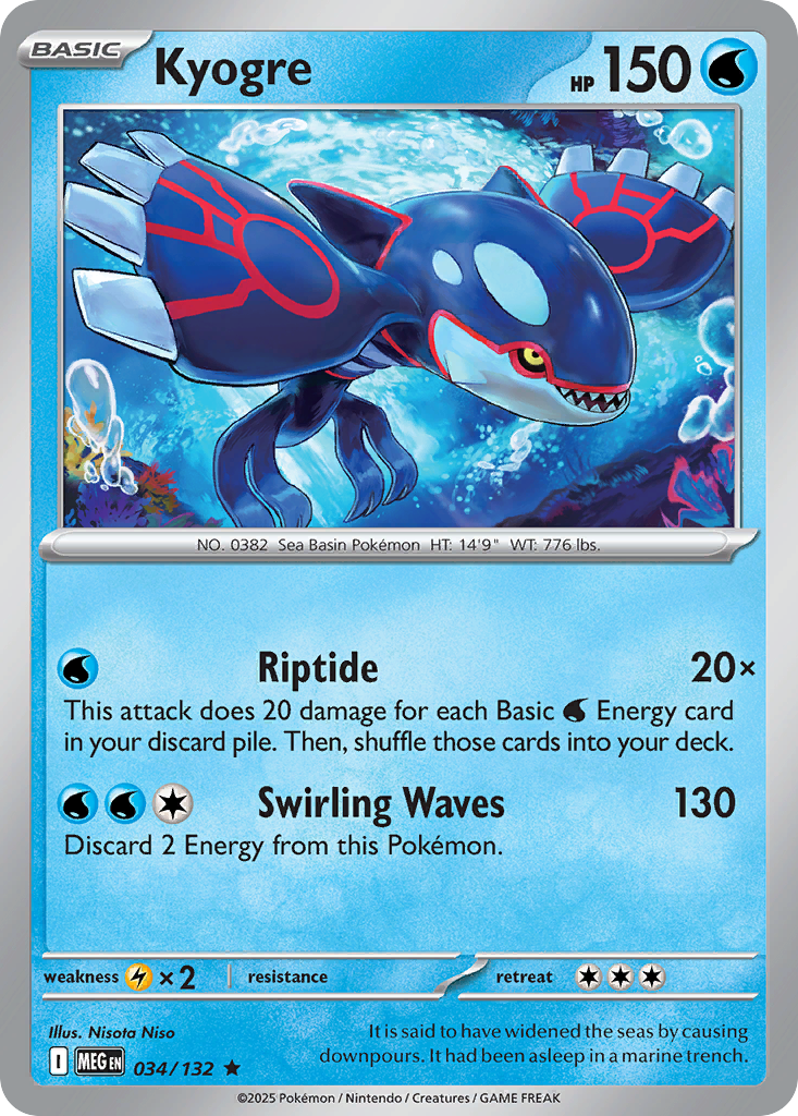 Kyogre – Mega Evolution 034/132 Pokémon card