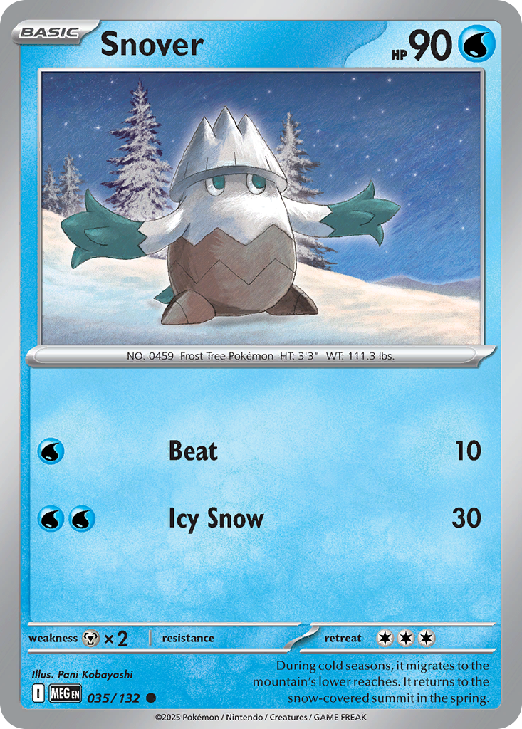 Snover – Mega Evolution 035/132 Pokémon card