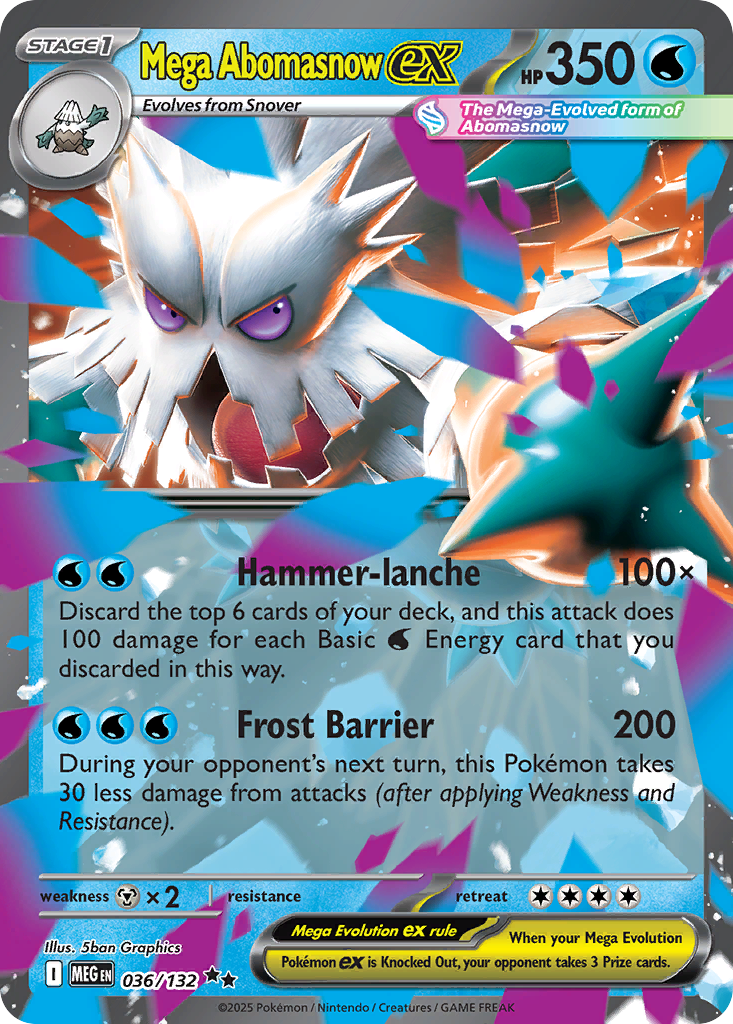 Mega Abomasnow ex – Mega Evolution 036/132 Pokémon card