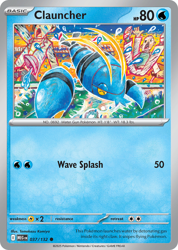 Clauncher – Mega Evolution 037/132 Pokémon card