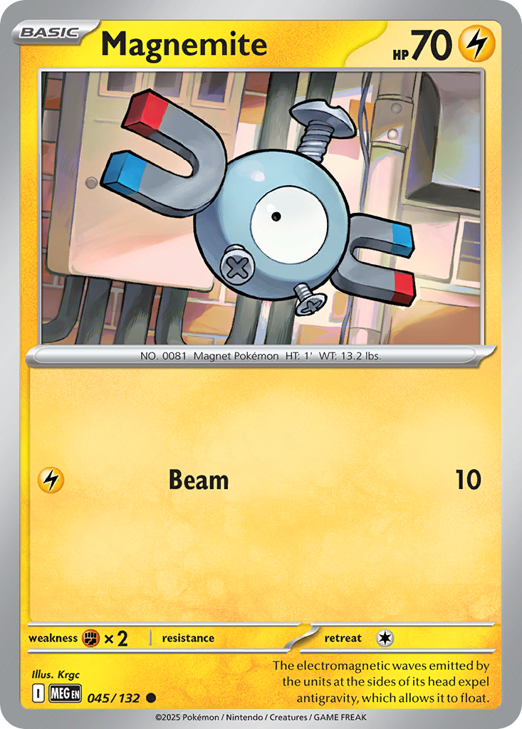 Magnemite – Mega Evolution 045/132 Pokémon card