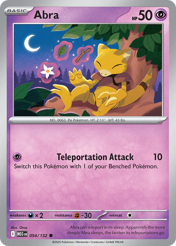 Abra – Mega Evolution 054/132 Pokémon card