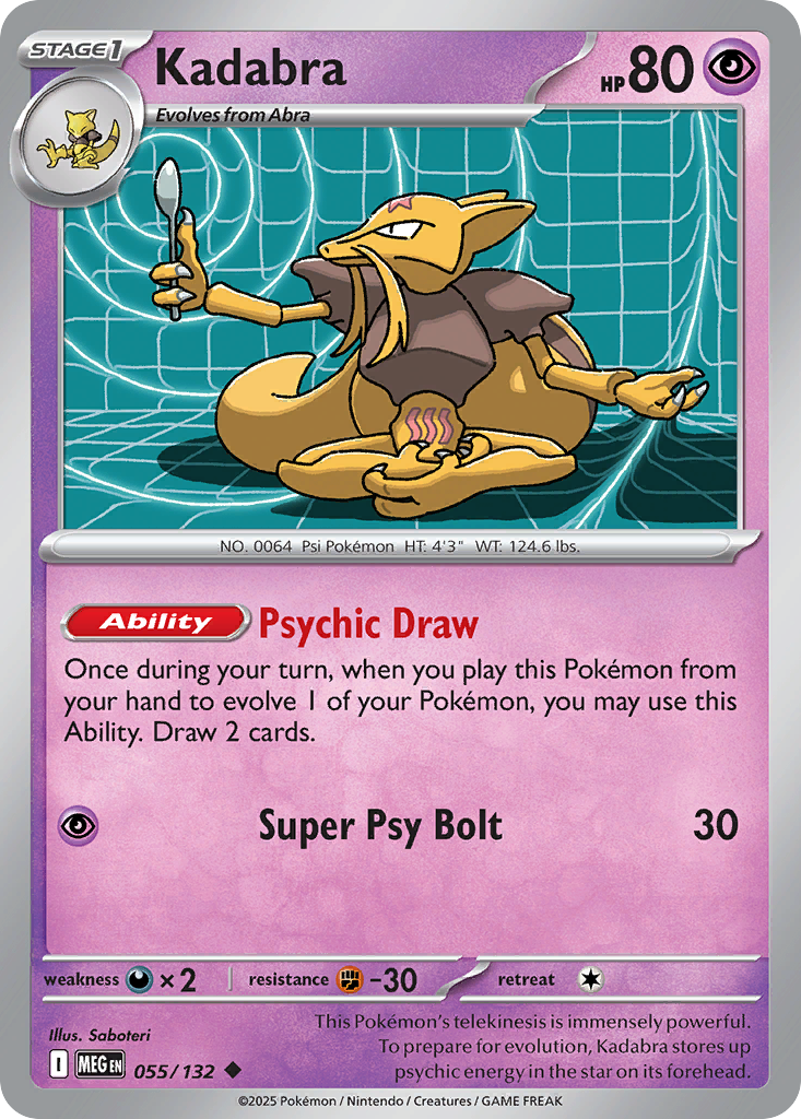 Kadabra – Mega Evolution 055/132 Pokémon card