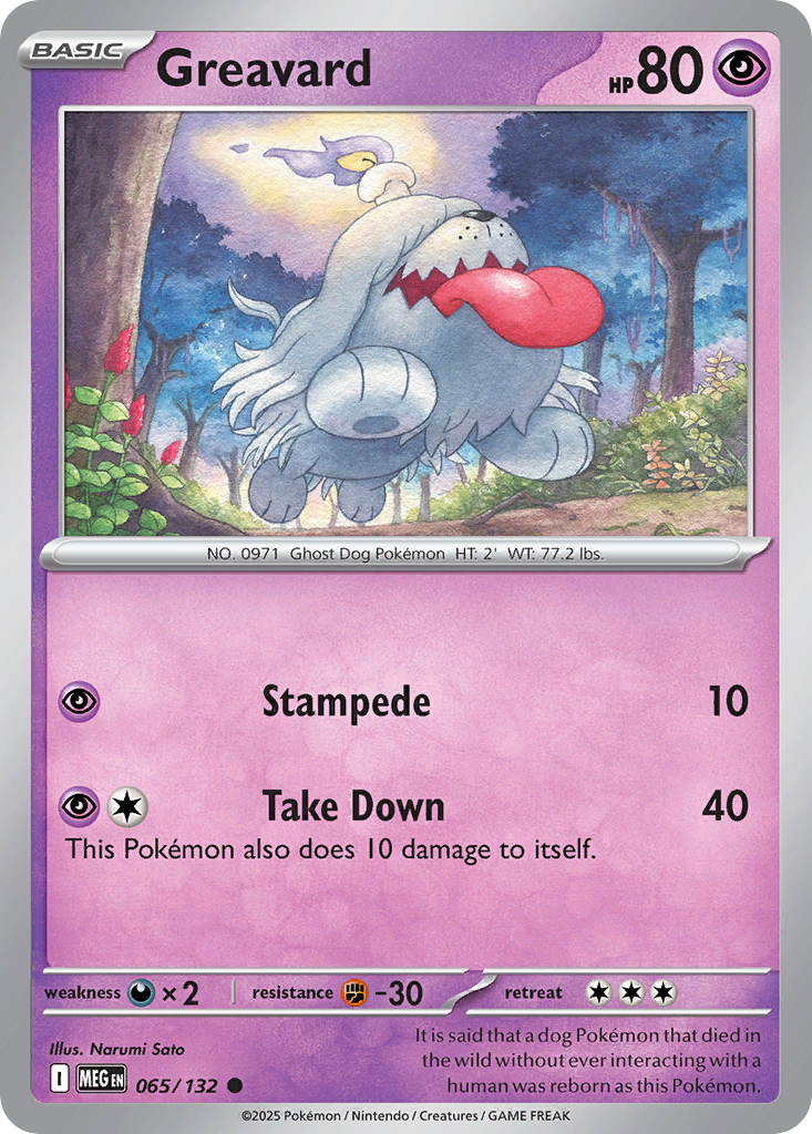 Greavard – Mega Evolution 065/132 Pokémon card