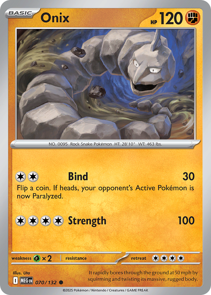Onix – Mega Evolution 070/132 Pokémon card