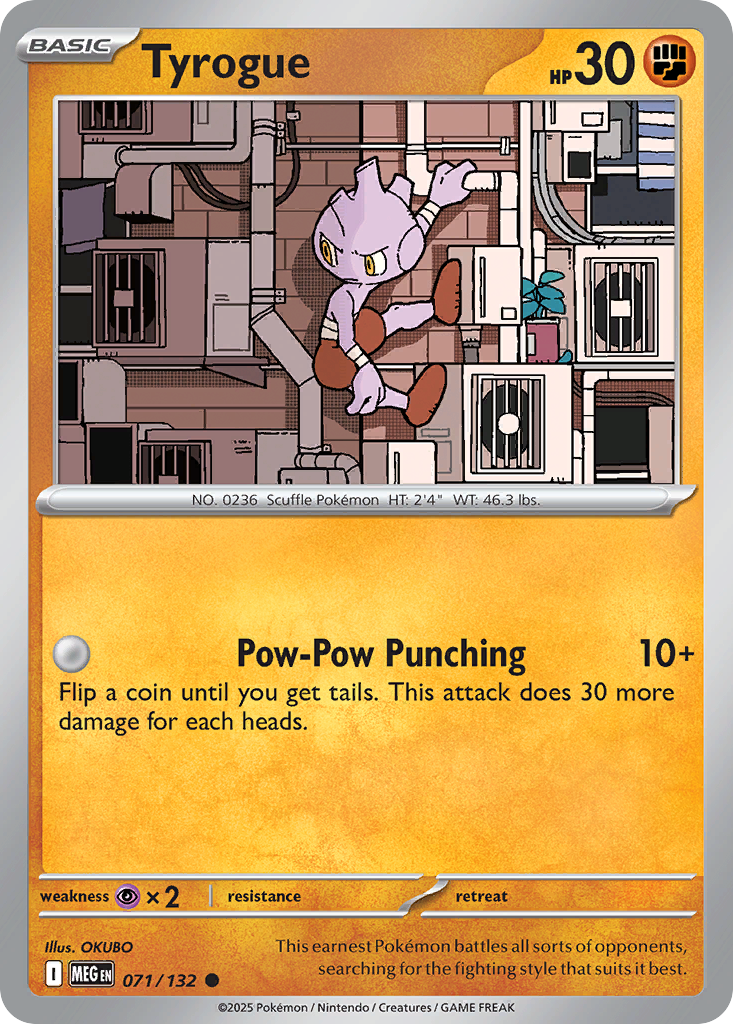 Tyrogue – Mega Evolution 071/132 Pokémon card