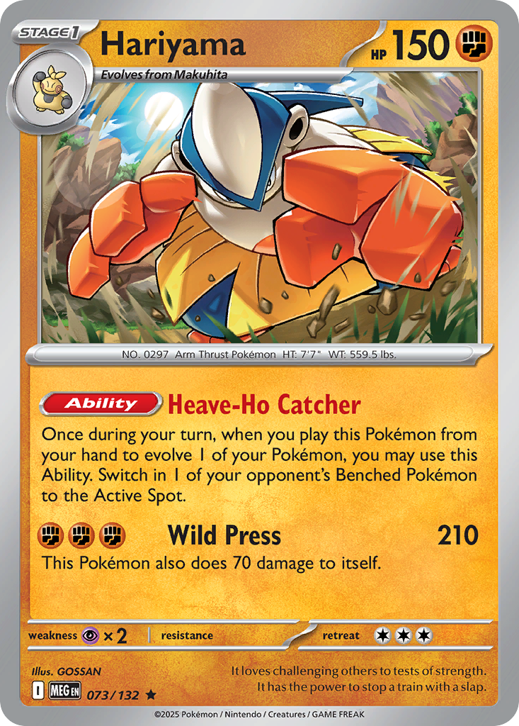 Hariyama – Mega Evolution 073/132 Pokémon card