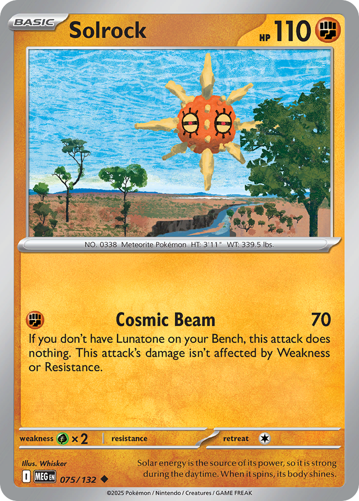 Solrock – Mega Evolution 075/132 Pokémon card
