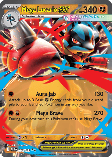 Mega Lucario ex - Mega Evolution 77