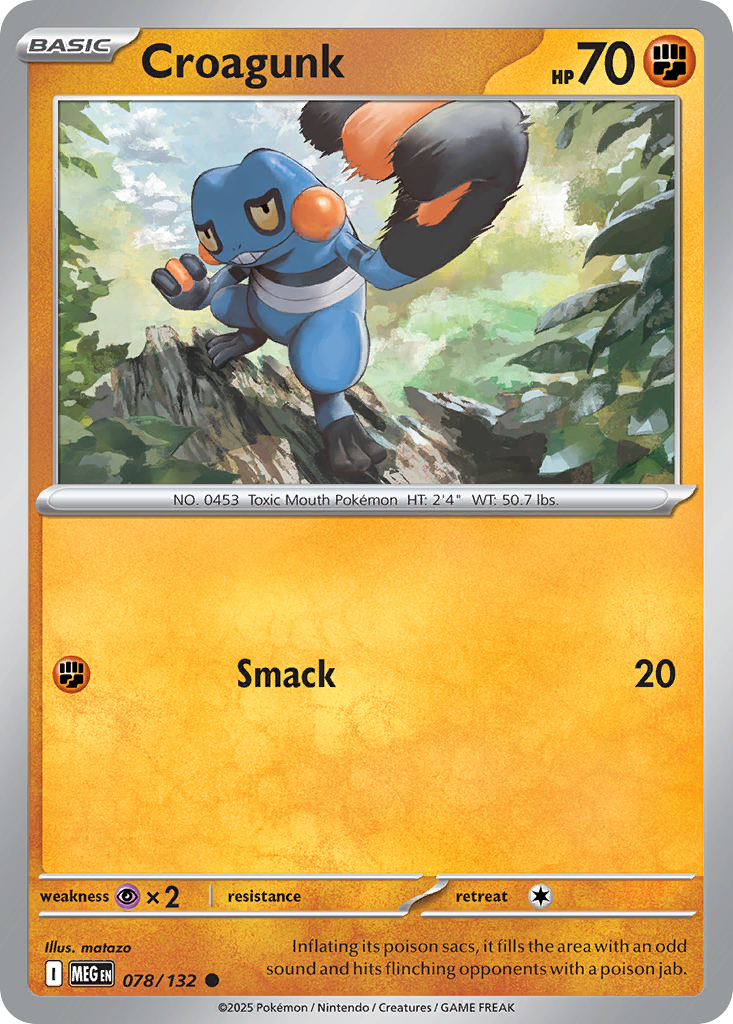 Croagunk – Mega Evolution 078/132 Pokémon card
