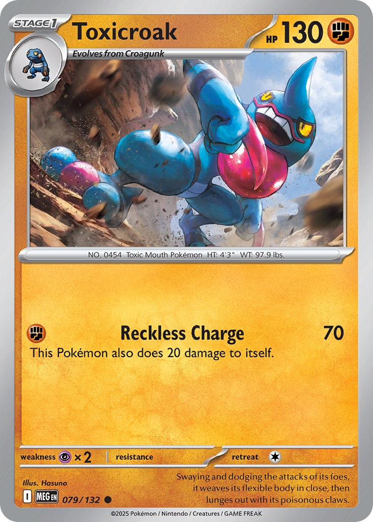Toxicroak – Mega Evolution 079/132 Pokémon card
