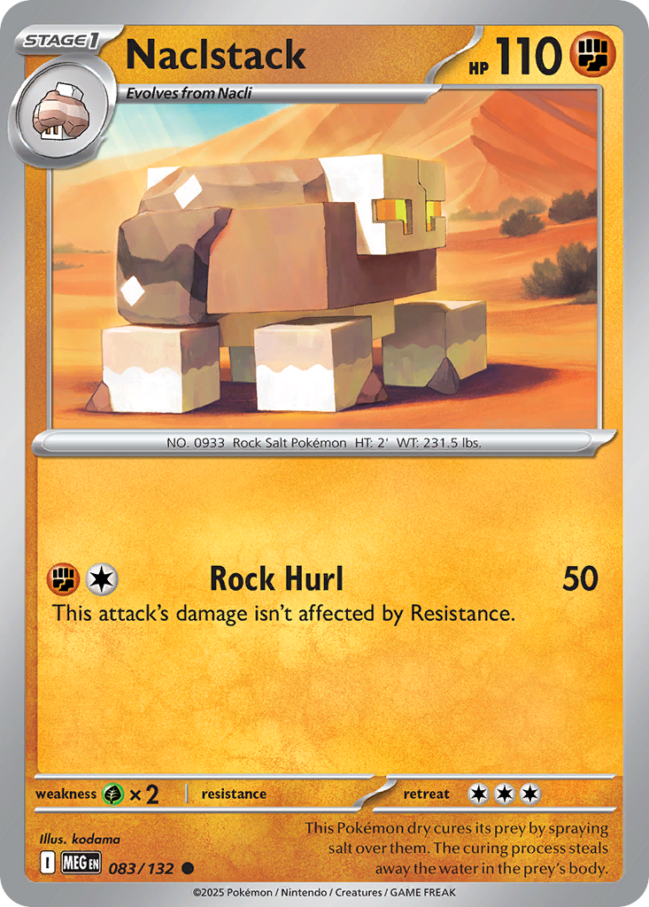 Naclstack – Mega Evolution 083/132 Pokémon card