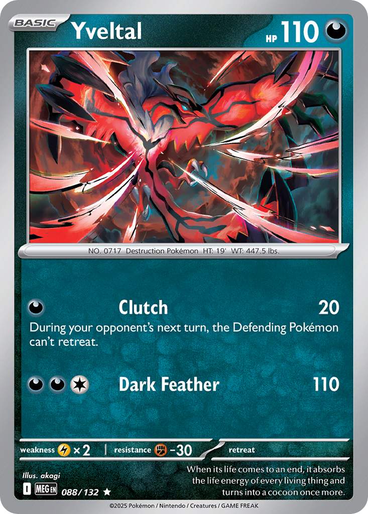 Yveltal – Mega Evolution 088/132 Pokémon card