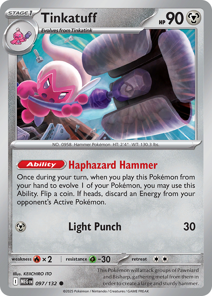 Tinkatuff – Mega Evolution 097/132 Pokémon card