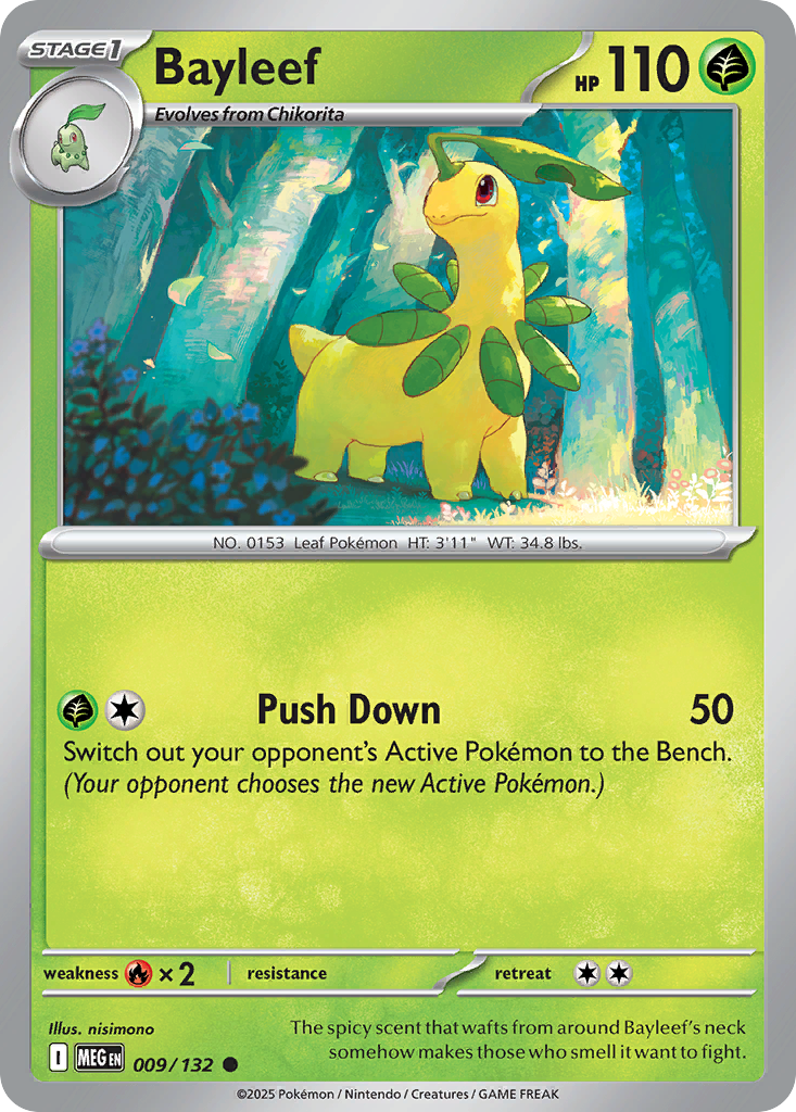 Bayleef – Mega Evolution 009/132 Pokémon card
