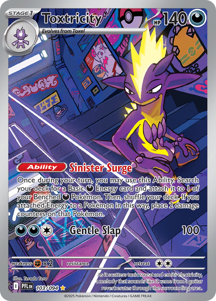 Toxtricity – Phantasmal Flames 103/094 Pokémon card