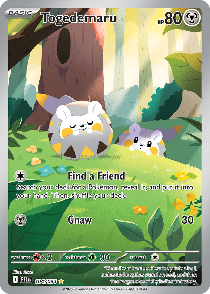 Togedemaru – Phantasmal Flames 104/094 Pokémon card